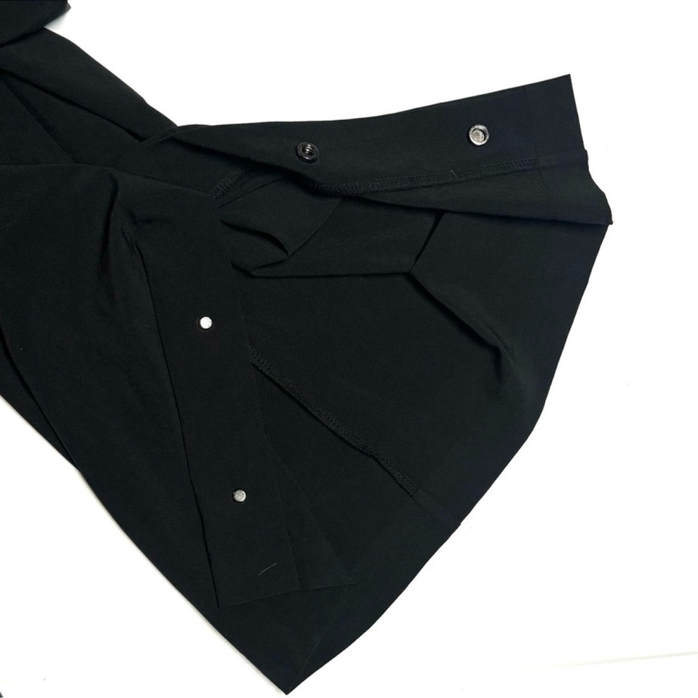 Athleta Gramercy Snap Button Wide Leg Pants Black Size 4 - Picture 6 of 9